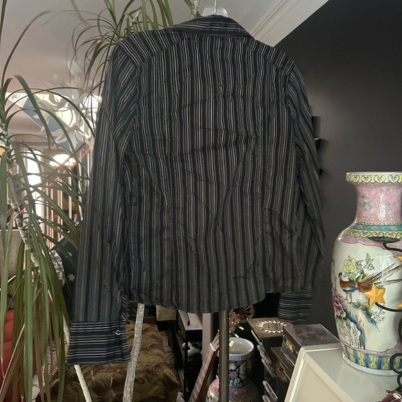 Y2K Old Navy Black Top with Pinstripes M - Picture 15 of 16